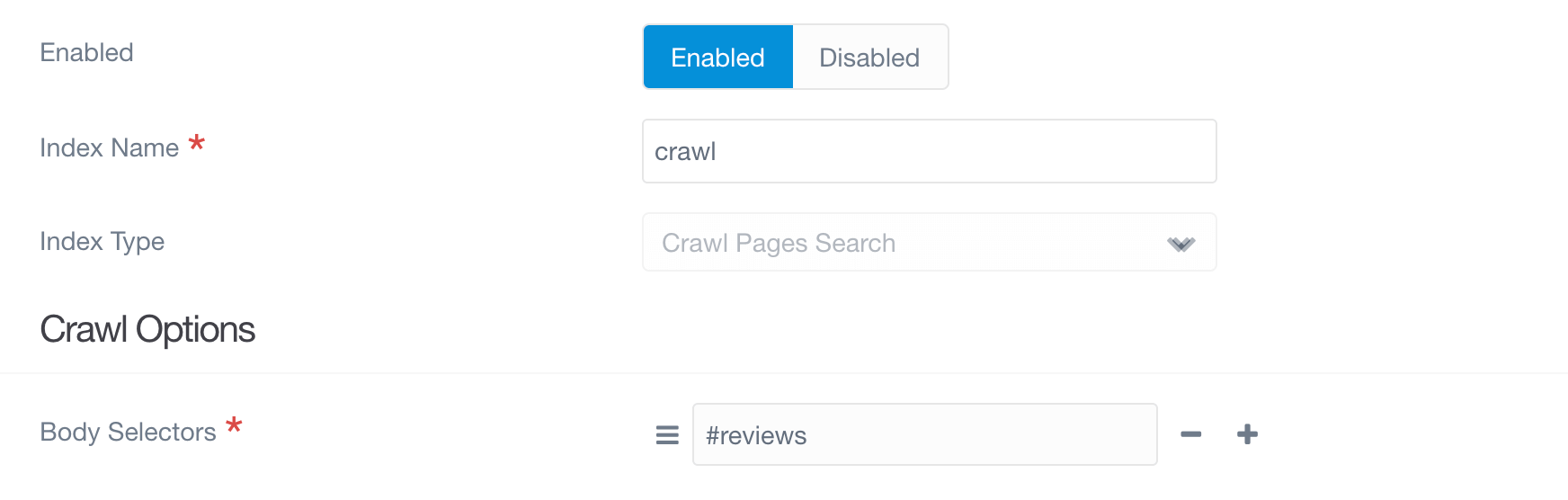 Crawl Body Selectors