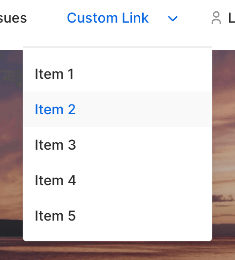 Custom Menu Link