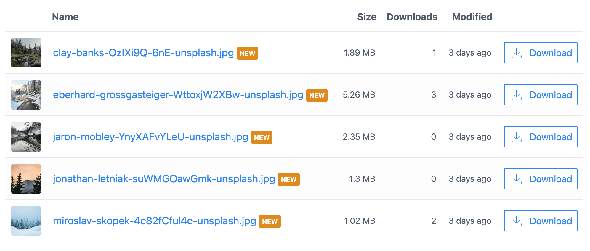 Downloads Shortcode