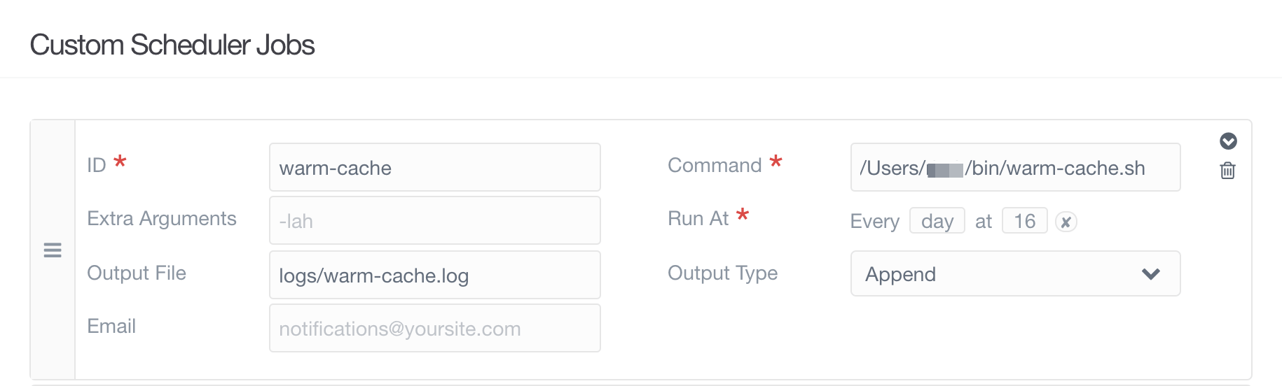 Warm Cache Scheduler